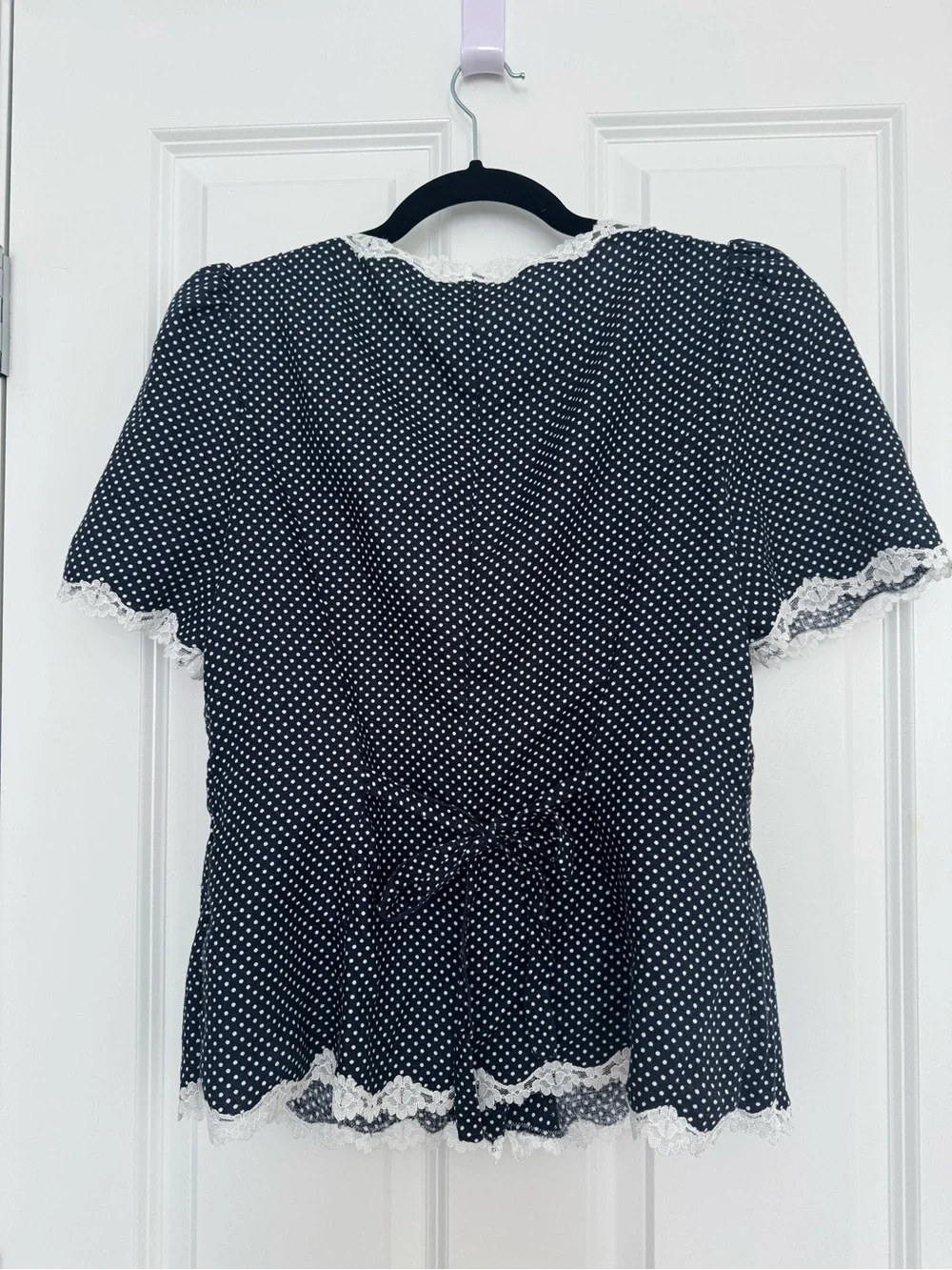 Reformation Annabella Linen Top in Raindrops Size 8